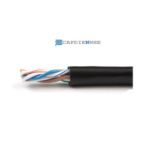 Cáp Mạng LS U/UTP CAT5e 4pairs,,24AWG,Solid Copper,Outdoor, BK UTP-E-C5G-E1VN-M 0.5X4P/BK
